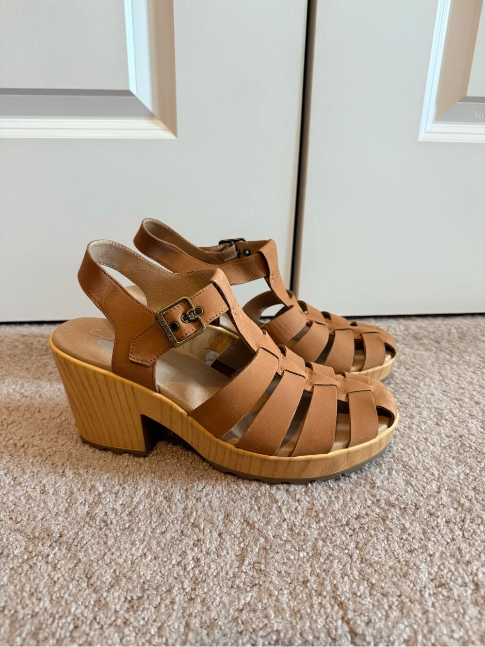 Dr. Scholl’s Original Collection Want It All Leather Platform Sandals 9.5